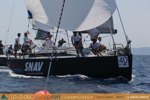 Scugnizza at the finish photo copyright Nikos Pantis taken at  and featuring the  class