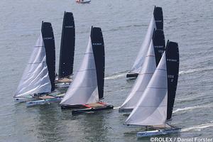 Fleet in action - 2016 New York Yacht Club Race Week photo copyright  Rolex/Daniel Forster http://www.regattanews.com taken at  and featuring the  class