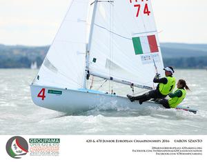 Benedetta Di Salle/Alessandra Dubbini (ITA)- 2016 Groupama 420/470 Junior European Championships photo copyright Aron Szanto taken at  and featuring the  class