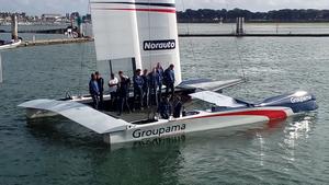 Groupama Team France launch their AC45S, Lorient July 11, 2016 photo copyright SW taken at  and featuring the  class