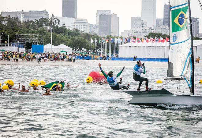 Martine Grael / Kahena Kunze (BRA) in 49er FX Class - 2016 Rio Olympic and Paralympic Games © Sailing Energy/World Sailing