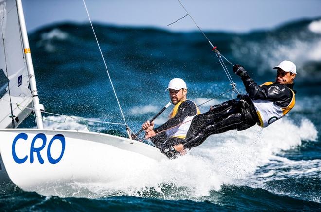 Sime Fantela and Igor Marenic (CRO) in 470 Men Medal Race at the Rio 2016 Olympic Sailing Competition © Sailing Energy / World Sailing