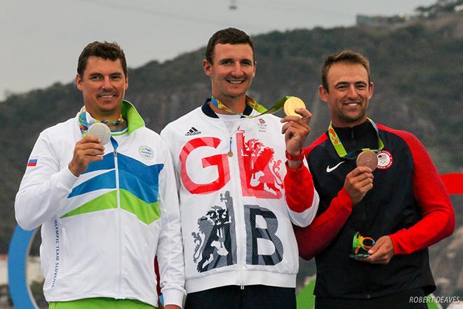 Finn podium - 2016 Rio Olympic and Paralympic Games ©  Robert Deaves