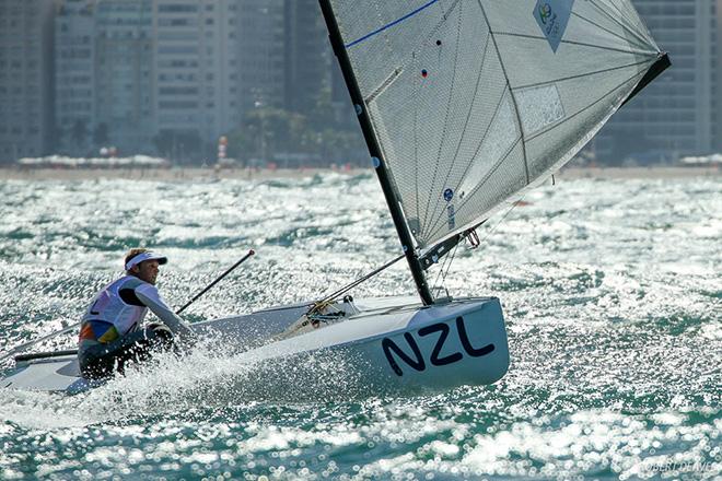 Josh Junior in Finn - Men - 2016 Rio Olympic and Paralympic Games ©  Robert Deaves