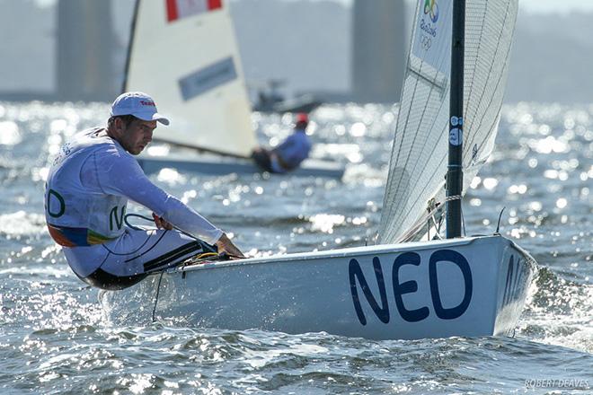 Pieter-Jan Postma in Finn - Men - 2016 Rio Olympic and Paralympic Games ©  Robert Deaves