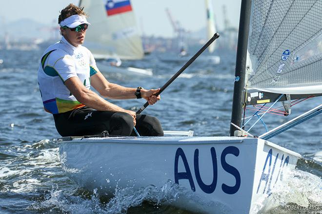 Jake Lilley in Finn - Men - 2016 Rio Olympic and Paralympic Games ©  Robert Deaves