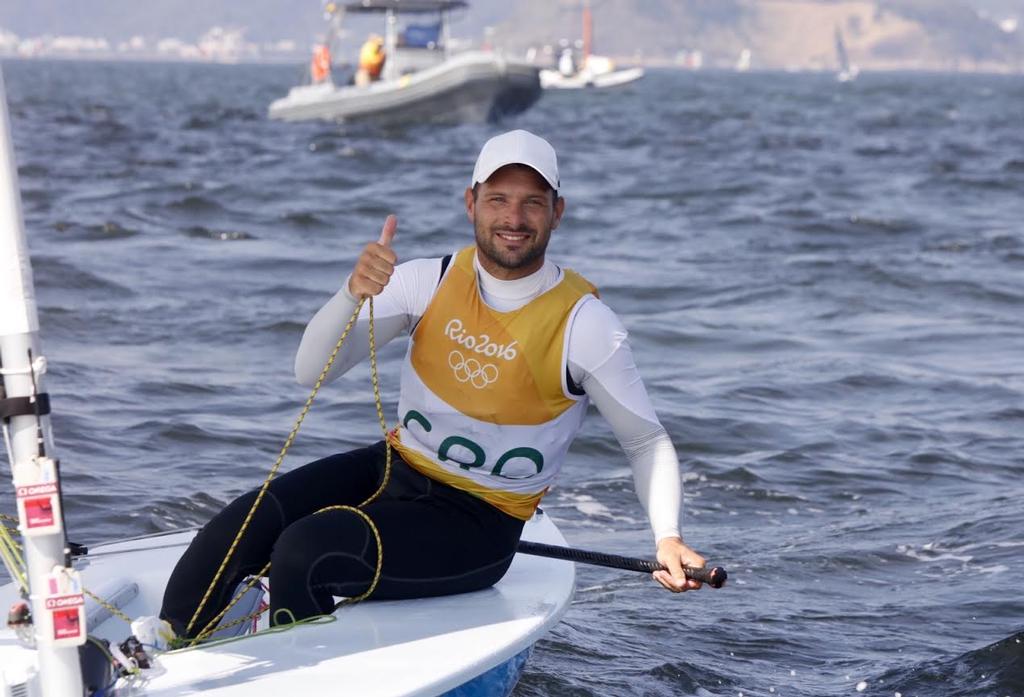 Silver for Tonci Stipanovic (CRO) in the Laser class at the Rio 2016 Olympic Sailing Competition &copy; Sailing Energy/World Sailing