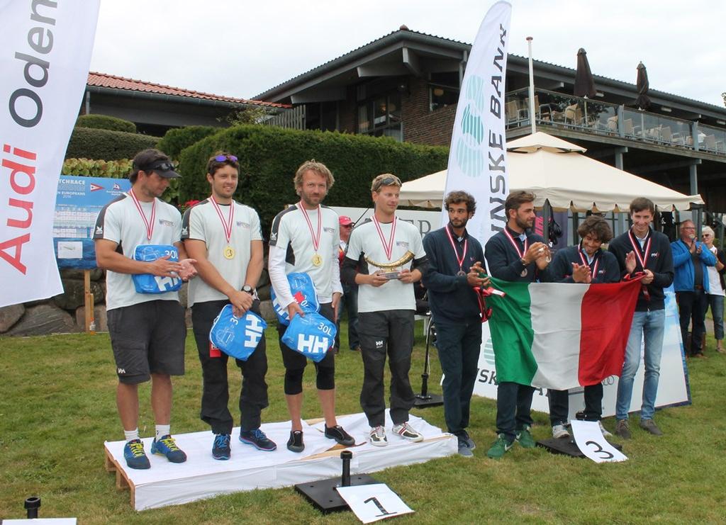 Gold medals for Denmark and Bronze medals for Italy: The Estonian team was unfortunately on their way to the airport. Photo Gill Hagen photo copyright Dan Ibsen taken at  and featuring the  class
