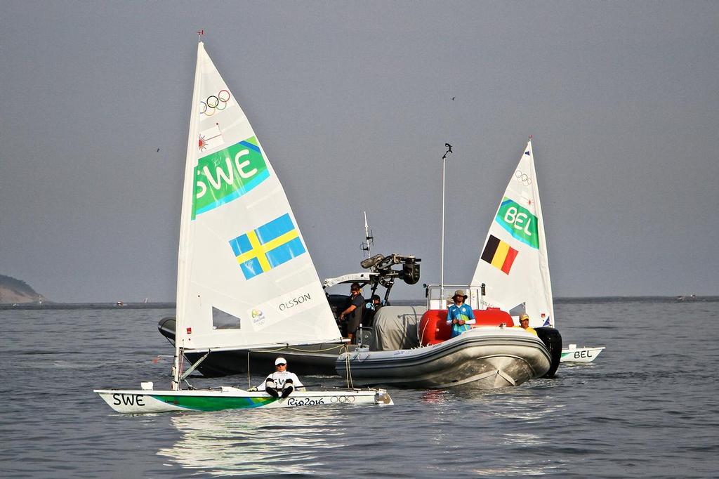 Laser Radials wait for the start of the Medal Race photo copyright Richard Gladwell www.photosport.co.nz taken at  and featuring the  class