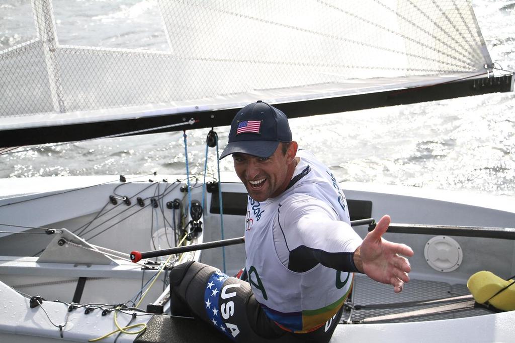 Caleb Paine (USA) winner of the Finn Medal race and the Bronze medal - 2016 Olympics photo copyright Richard Gladwell www.photosport.co.nz taken at  and featuring the  class