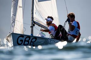 Luke Patience and Chris Grube in 470 Men on Day 7 at the Rio 2016 Olympic Sailing Competition photo copyright Sailing Energy / World Sailing taken at  and featuring the  class