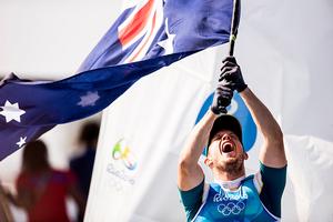 Tom Burton (AUS) in Laser Class - 2016 Rio Olympic and Paralympic Games photo copyright Sailing Energy/World Sailing taken at  and featuring the  class