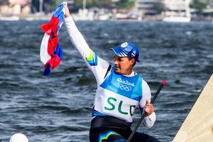 Vasilij Zbogar (SLO) in Finn Class - 2016 Rio Olympic and Paralympic Games photo copyright Sailing Energy/World Sailing taken at  and featuring the  class