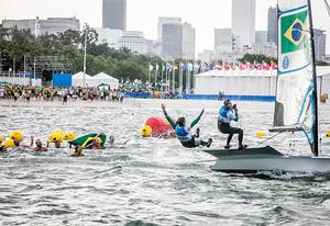 Martine Grael / Kahena Kunze (BRA) in 49er FX Class - 2016 Rio Olympic and Paralympic Games photo copyright Sailing Energy/World Sailing taken at  and featuring the  class