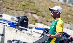 Asenathi Jim (RSA) – 470 – Rio 2016 Olympic Sailing Competition photo copyright Sailing Energy / World Sailing taken at  and featuring the  class