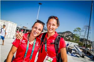 Lara Vadlau / Jola Ogar (AUT) – 470  – Rio 2016 Olympic Sailing Competition photo copyright Sailing Energy / World Sailing taken at  and featuring the  class
