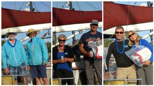 Henk and Lisa Benckhuysen, SV Harlequin; Dennis and Kandyce Hiebert, SV Lemanee; Scott Doran and Laurie Ritchie, SV Muskoka photo copyright Bluewater Cruising Association taken at  and featuring the  class