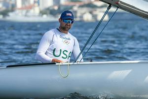 Caleb Paine in Finn - Men - 2016 Rio Olympic and Paralympic Games photo copyright  Robert Deaves taken at  and featuring the  class