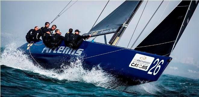 Artemis Racing launch off the crest of a wave in Cascais last year - RC44 Cascais Cup ©  Pedro Martinez / Martinez Studio / RC44