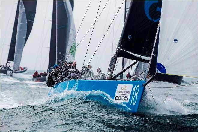 Bronenosec Sailing Team riding the waves at last year Cascais world championships. - RC44 Cascais Cup ©  Pedro Martinez / Martinez Studio / RC44