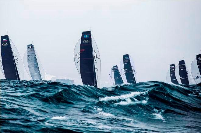 The challenging Atlantic swell Cascais is known for. - RC44 Cascais Cup ©  Pedro Martinez / Martinez Studio / RC44
