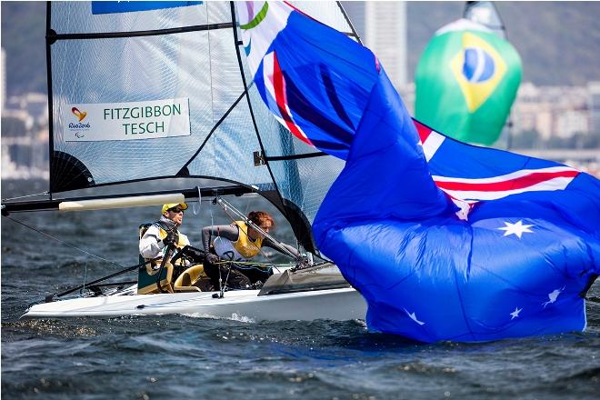 Australia’s Daniel Fitzgibbon and Liesl Tesch - Day 4 - Rio Paralympic Sailing Competition © Richard Langdon /Ocean Images http://www.oceanimages.co.uk