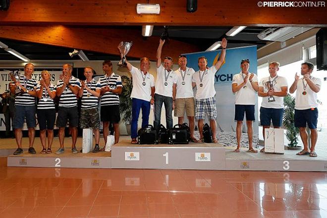 Top 3 teams in Corinthian division - 2016 Marinepool Melges 24 European Championship ©  Pierrick Contin http://www.pierrickcontin.fr/