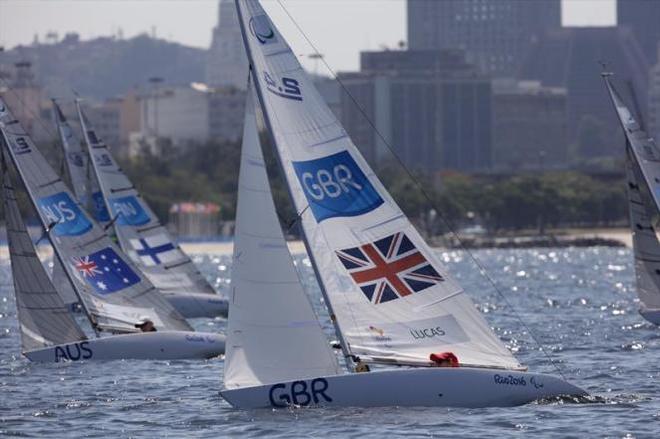 Helena Lucas on day 1 of the Rio 2016 Paralympic Sailing Competition © Richard Langdon/British Sailing Team