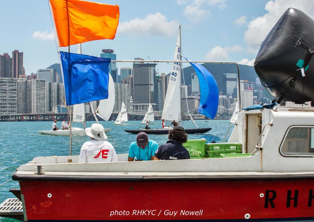 Clean finish. RHKYC Autumn Regatta 2016 photo copyright  RHKYC/Guy Nowell http://www.guynowell.com/ taken at  and featuring the  class