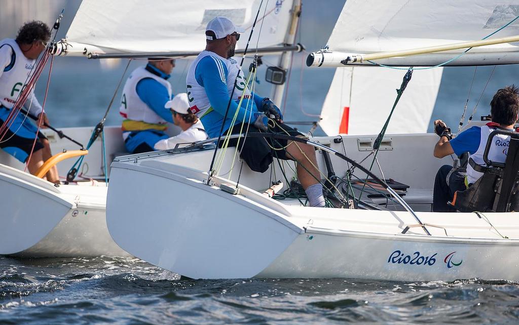 Sonar - 2016 Paralympics - Day 2, September 14, 2016 photo copyright Richard Langdon / World Sailing taken at  and featuring the  class