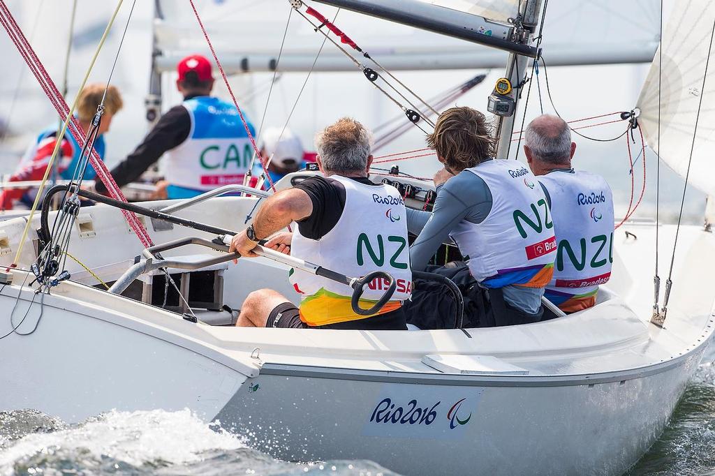 New Zealand Sonar crew - 2016 Paralympics - Day 3, September 15, 2016 © Richard Langdon / World Sailing