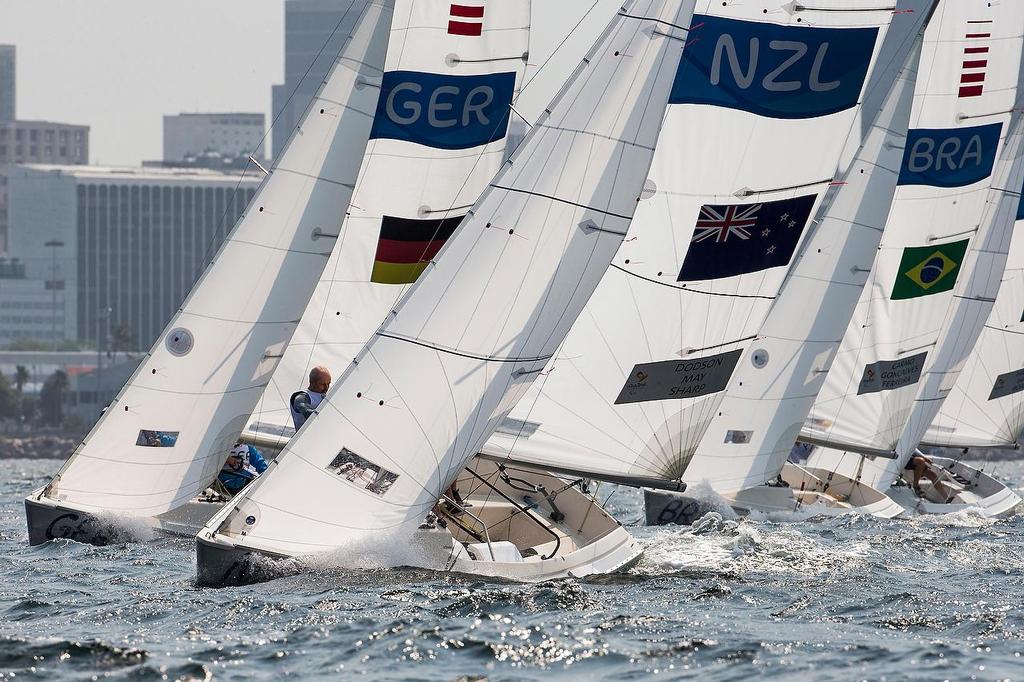 Kiwis go uphill in a fresh breeze - Sonar - 2016 Paralympics - Day 3, September 15, 2016 photo copyright Richard Langdon / World Sailing taken at  and featuring the  class