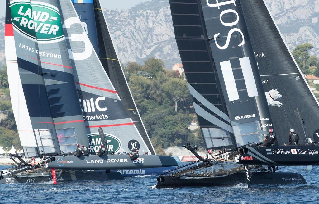 Land Rover BAR and Softbank Team Japan - Louis Vuitton World Series,Toulon photo copyright Lloyd Images taken at  and featuring the  class