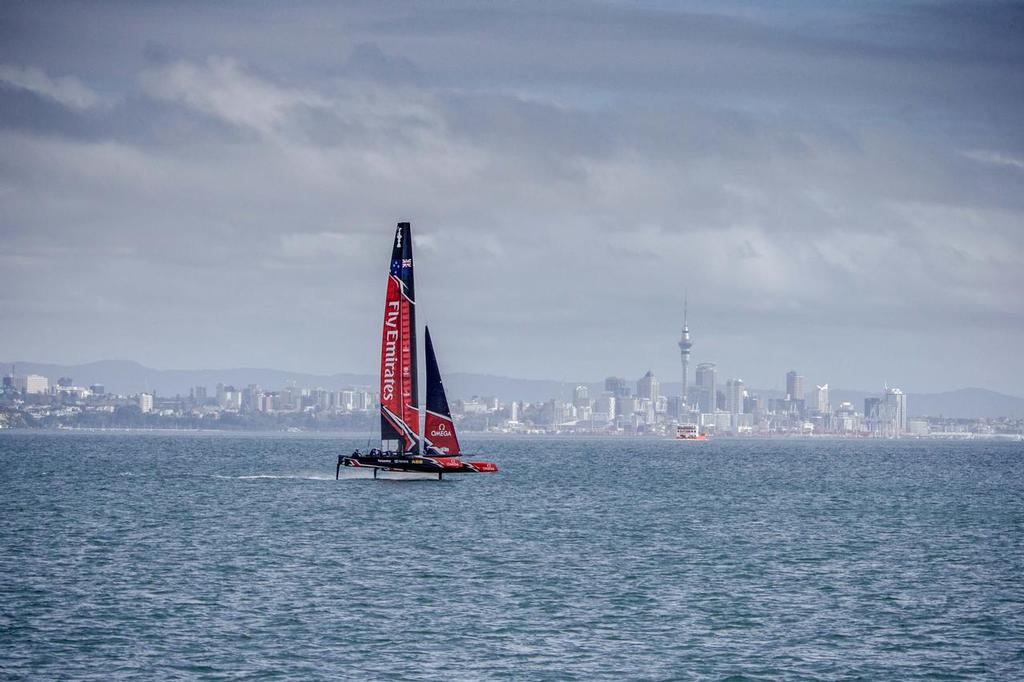 Emirates Team NZ sailing AC45S in Auckland © Emirates Team New Zealand http://www.etnzblog.com