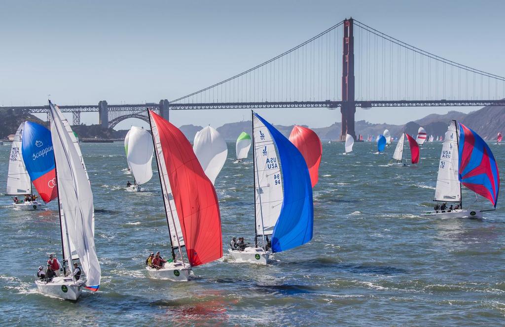 J70 Class approaching the finish - Rolex Big Boat Series - Day 4, September 18, 2016 © Rolex/Daniel Forster/Rolex Big Boat Series http//:www.rolexbigboatseries.com