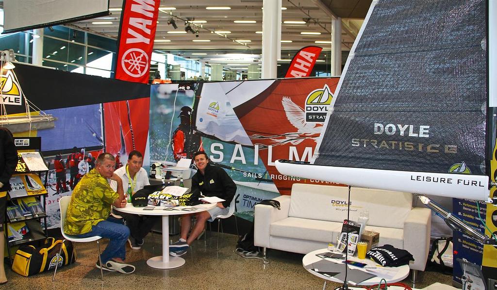 Auckland On The Water Boat Show - Day 2 - September 30, 2016 - Viaduct Events Centre -= Time out for the Doyle Sails team photo copyright Richard Gladwell www.photosport.co.nz taken at  and featuring the  class