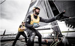 Act 3, Extreme Sailing Series Cardiff – Day 4 – SAP Extreme Sailing Team's bowman, Portuguese sailor Renato Conde, looks forward to competing against the Portuguese-flagged team in the sixth Act. photo copyright Lloyd Images taken at  and featuring the  class