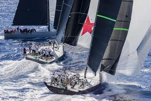 Bella Mente, Robertissima III, Momo, Maxi Yacht Rolex Cup & Rolex Maxi 72 World Championship 2016. photo copyright  Rolex / Carlo Borlenghi http://www.carloborlenghi.net taken at  and featuring the  class