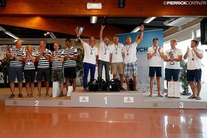 Melges 24 European Championship 2016 - Top 3 teams in Corinthian division - 2016 Marinepool Melges 24 European Championship photo copyright  Pierrick Contin http://www.pierrickcontin.fr/ taken at  and featuring the  class