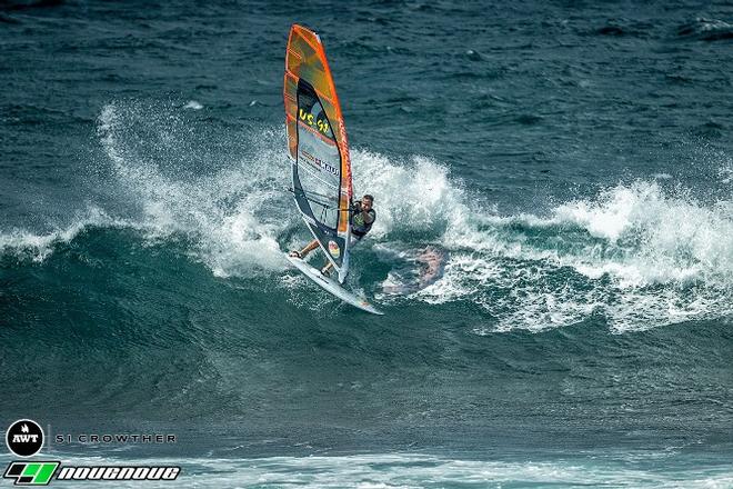 Nalu Kai Lodge/Kuau Store owner/event sponsor, Rick Markham, performed well advancing to the third round of the Masters division - NoveNove Maui Aloha Classic – November 2, 2016 ©  Si Crowther / IWT