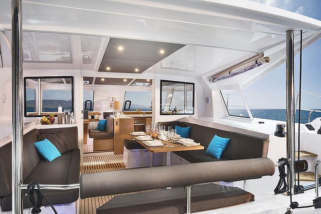 The 'Salockpit' of the Nautitech Open 40. © Bavaria Yachts Australia http://www.bavariasail.com.au