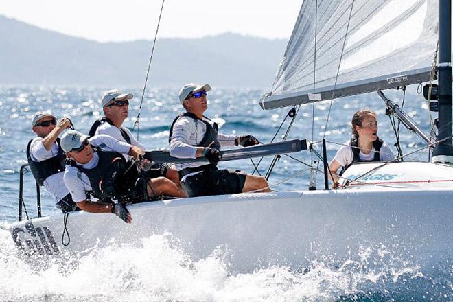 Miles Quinton's GILL RACE TEAM GBR694 with Geoff Carveth helming at the Marinepool Melges 24 Europeans in Hyeres, France ©  Pierrick Contin http://www.pierrickcontin.fr/