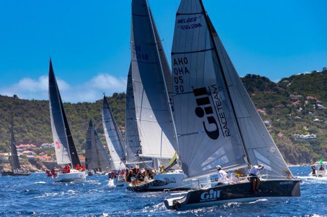 Fleet in action - Les Voile de St. Barth © Jouany Christophe