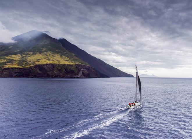 Day 2 – Maverick rounding Stromboli - Rolex Middle Sea Race ©  Rolex/ Kurt Arrigo http://www.regattanews.com