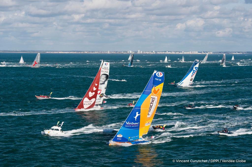 Fleet at start of the Vendee Globe, in Les Sables d'Olonne, France, on November 6th, 2016 -   © Vincent Curutchet / DPPI / Vendée Globe 