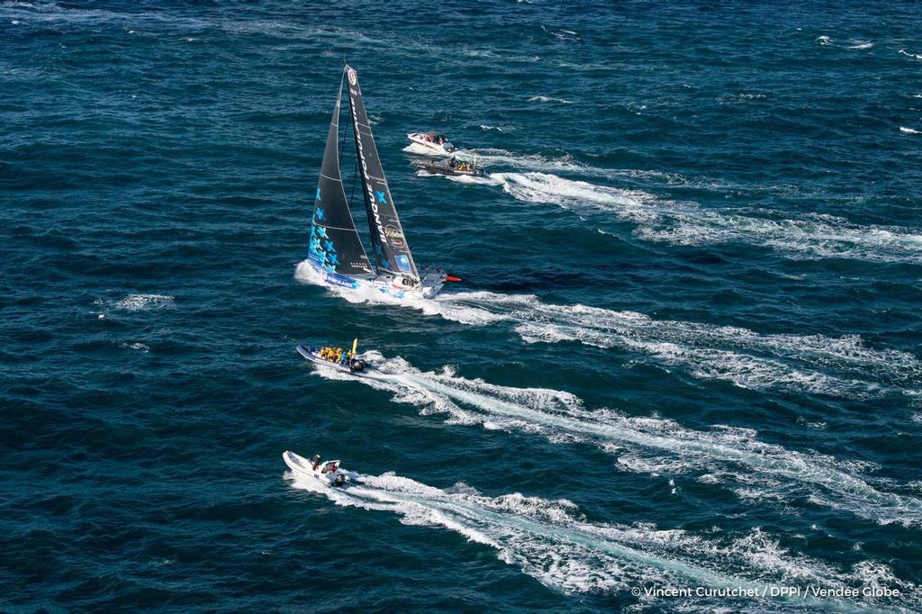 Fleet at start of the Vendee Globe, in Les Sables d'Olonne, France, on November 6th, 2016 © Vincent Curutchet / DPPI / Vendée Globe 