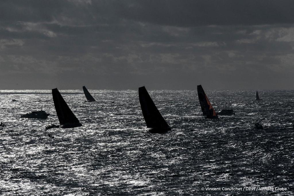 Fleet at start of the Vendee Globe, in Les Sables d'Olonne, France, on November 6th, 2016 © Vincent Curutchet / DPPI / Vendée Globe 