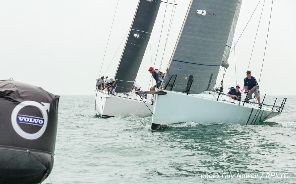 Black Baza (left) and Signal 8. Volvo China Coast Regatta 2016. © Guy Nowell / RHKYC