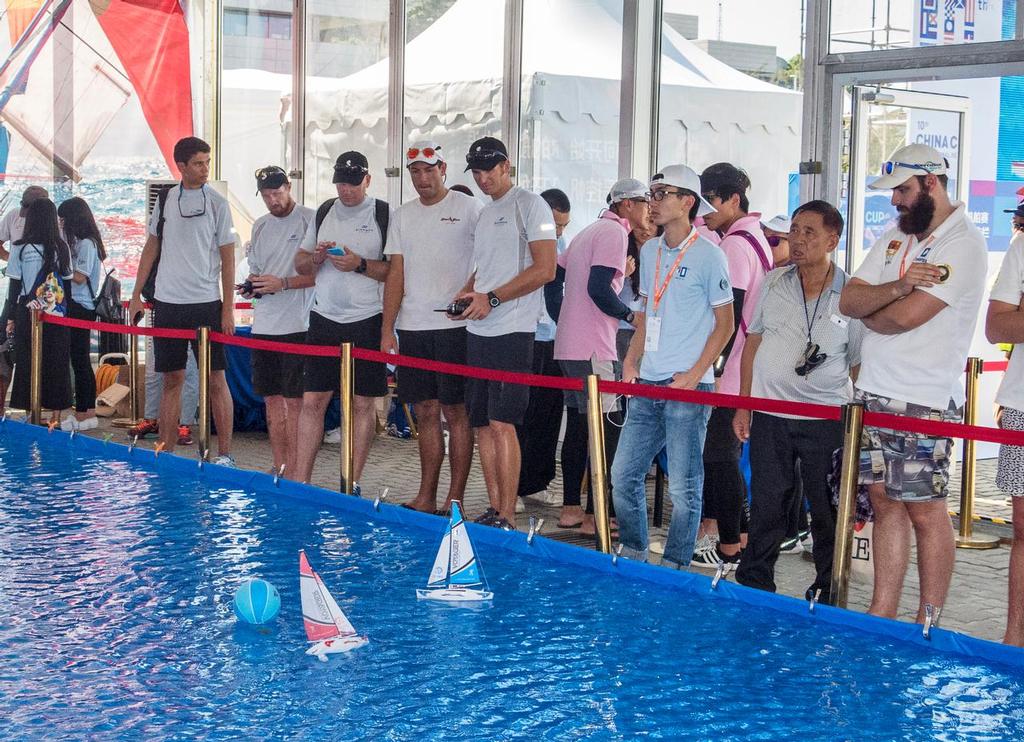 China Cup International Regatta 2016. When the wind died, this was how the racing was decided.  © Guy Nowell http://www.guynowell.com