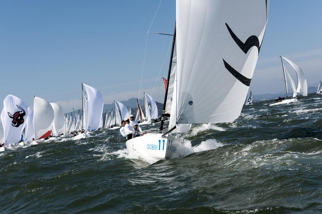 Calvi Network sailing in the Alcatel J/70 World Championship San Francisco - Day 4 photo copyright Courtesy St Francis Yacht Club taken at  and featuring the  class